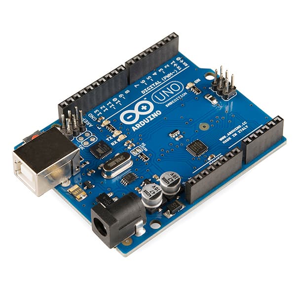 Arduino UNO R3 보드의 전면 모습